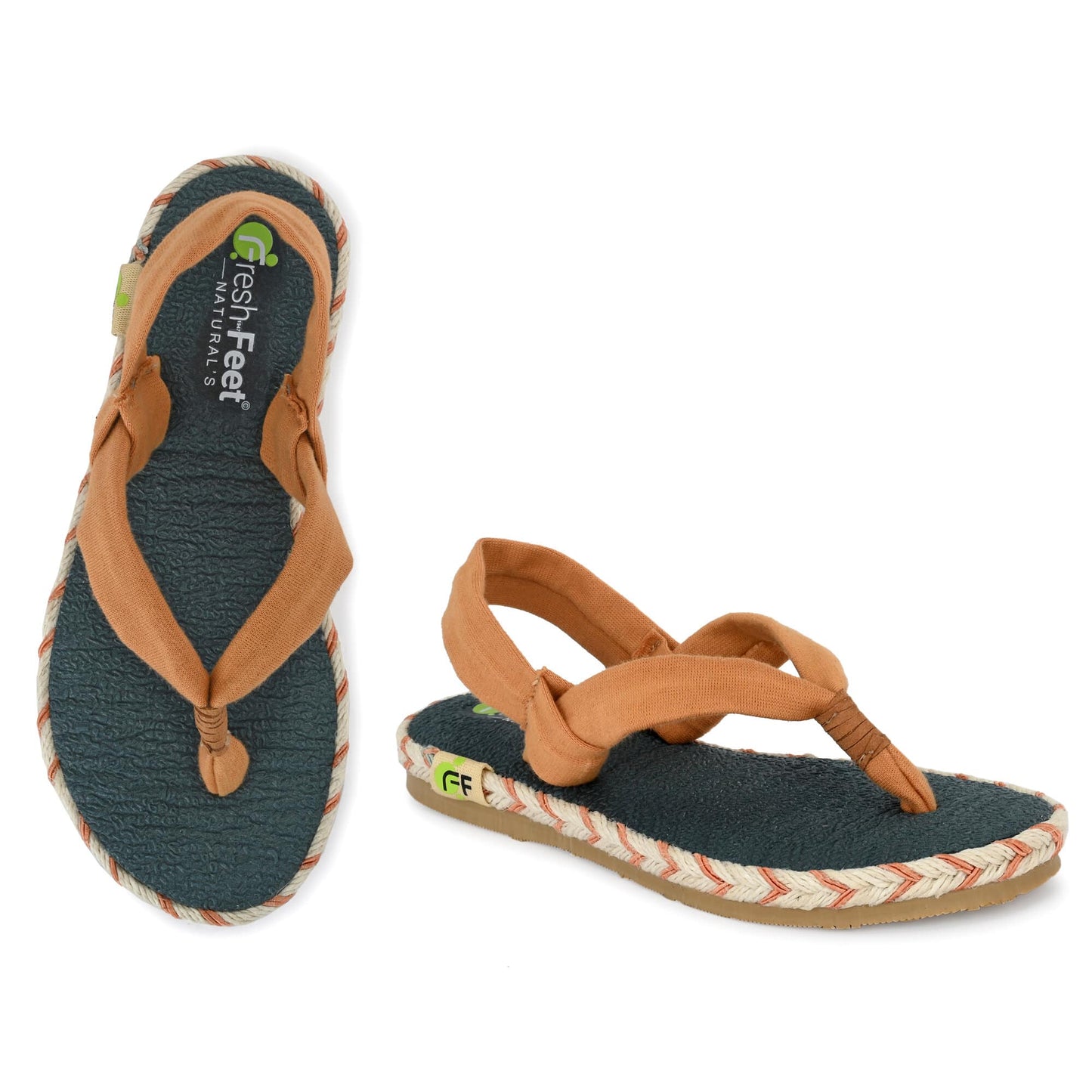 Alexa Tan Yoga Mat Sandals for Kids - Fresh Feet