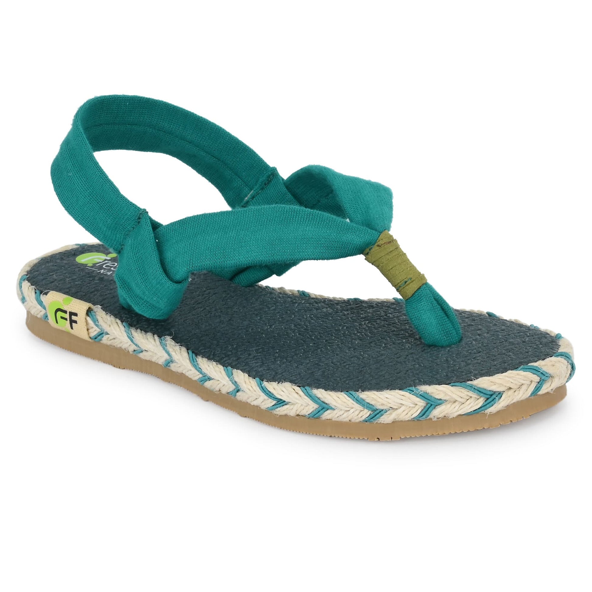 Alexa Teal Yoga Mat Sandals for Kids - Fresh Feet