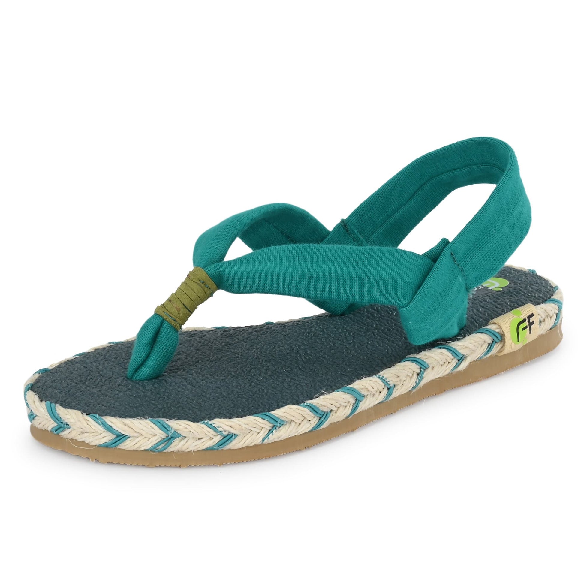 Alexa Teal Yoga Mat Sandals for Kids - Fresh Feet