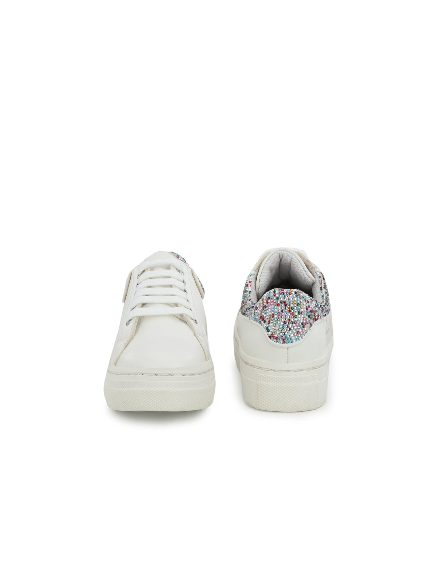 Alya White Dual Size technology Shoes for Kids - Fresh Feet