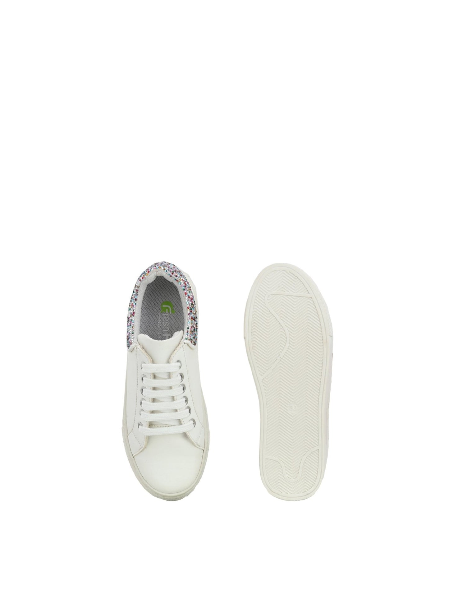 Alya White Dual Size technology Shoes for Kids - Fresh Feet