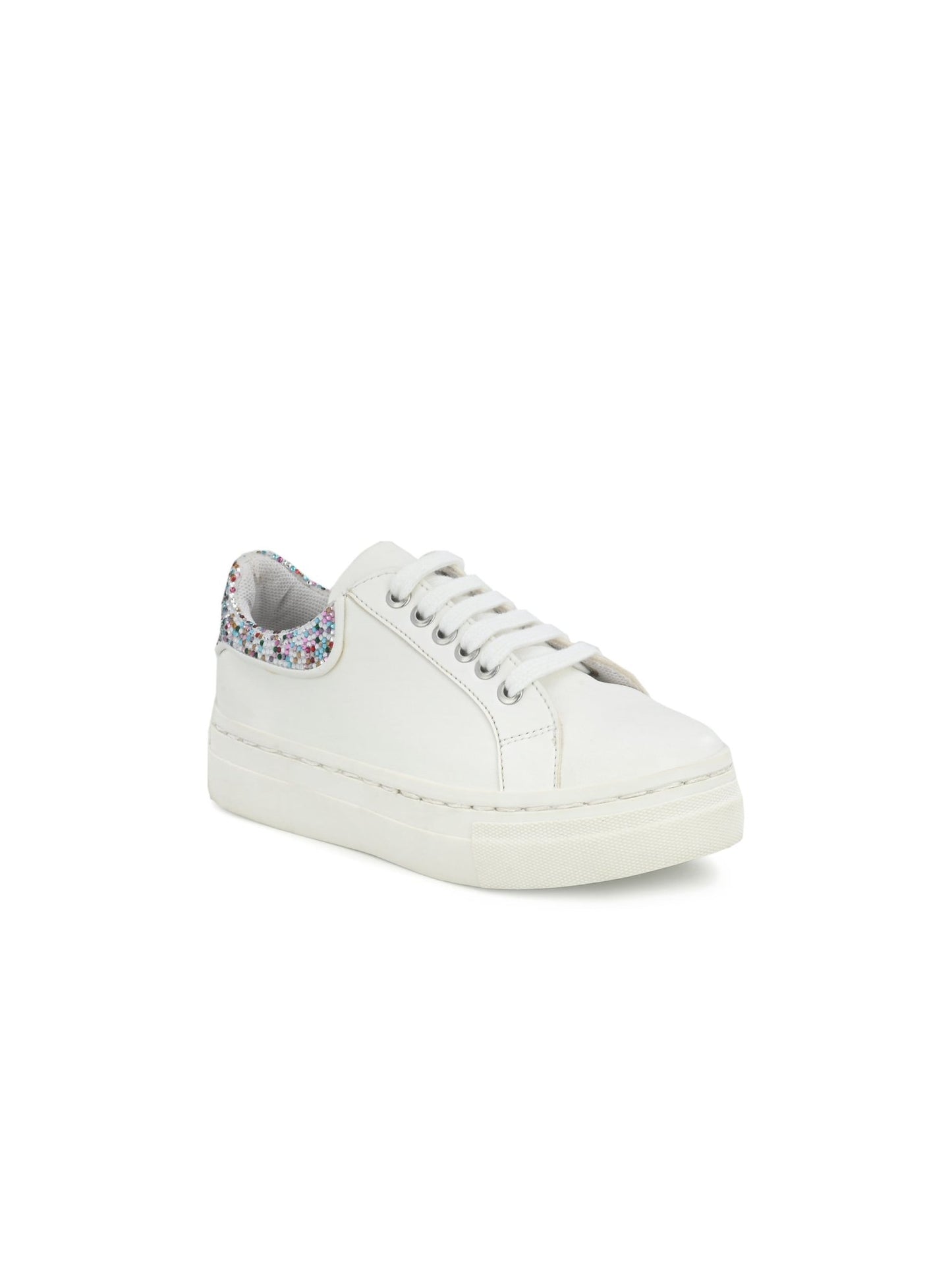 Alya White Dual Size technology Shoes for Kids - Fresh Feet