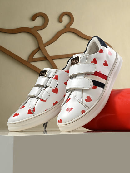 Charlotte White Dual Size Technology Sneakers for Kids