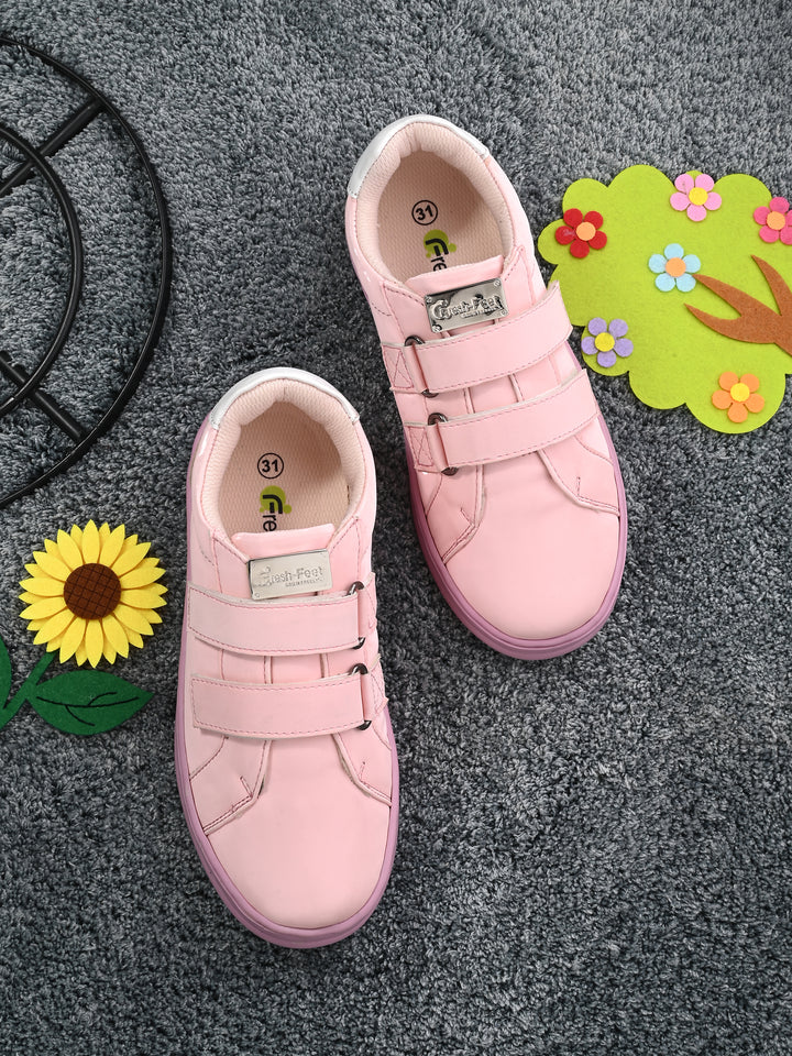 Chloe Pink Dual Size Technology Sneakers for Kids