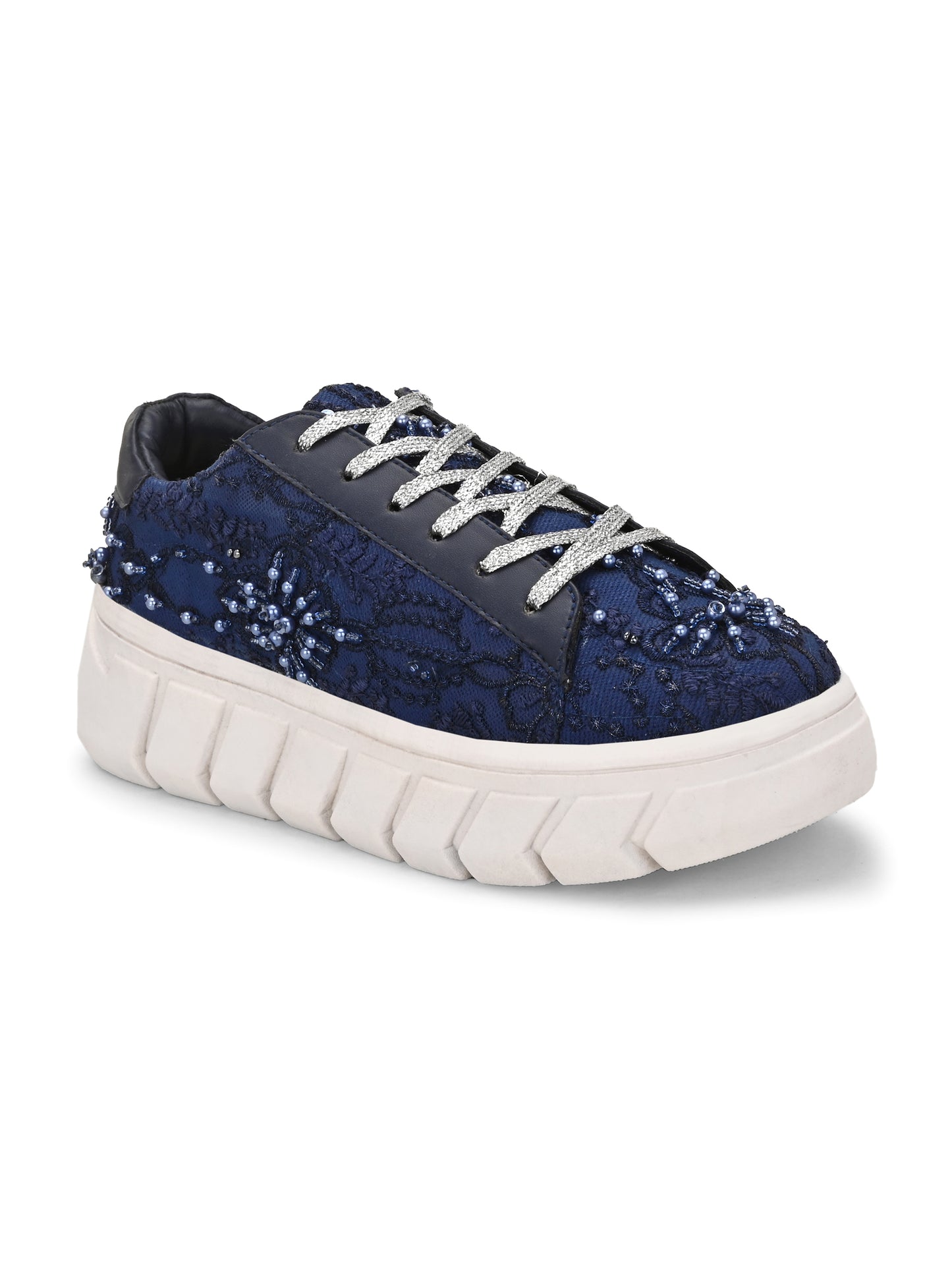 Blue Customized Ethnic Sneakers