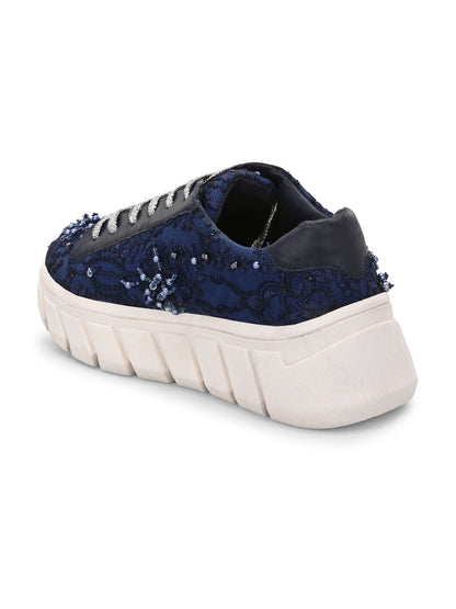 Blue Customized Ethnic Sneakers