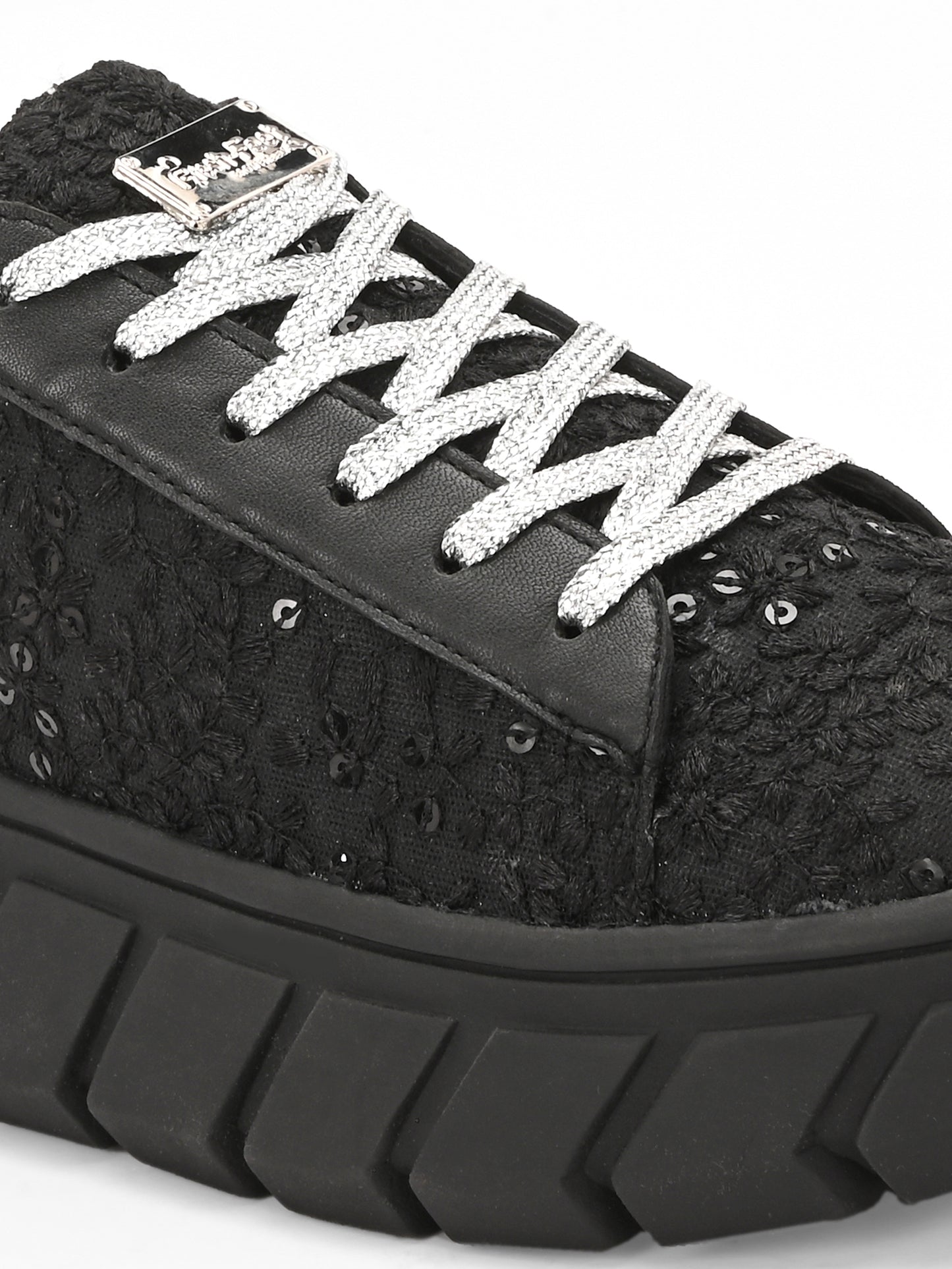 Black Customized Ethnic Sneakers