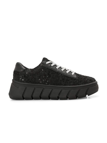 Black Customized Ethnic Sneakers