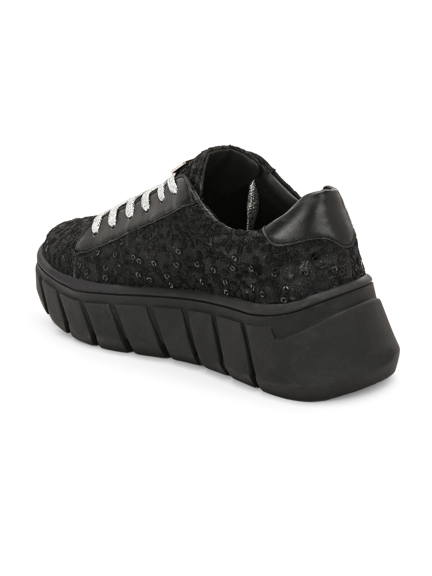 Black Customized Ethnic Sneakers