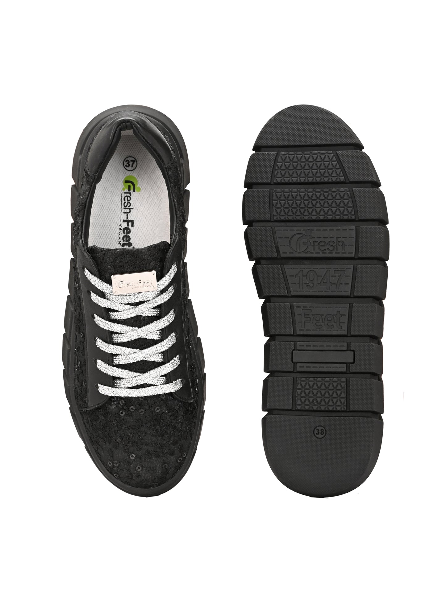 Black Customized Ethnic Sneakers
