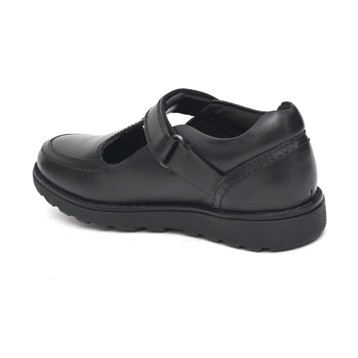 ANVI Genuine Leather Black Dual Size technology School Shoes