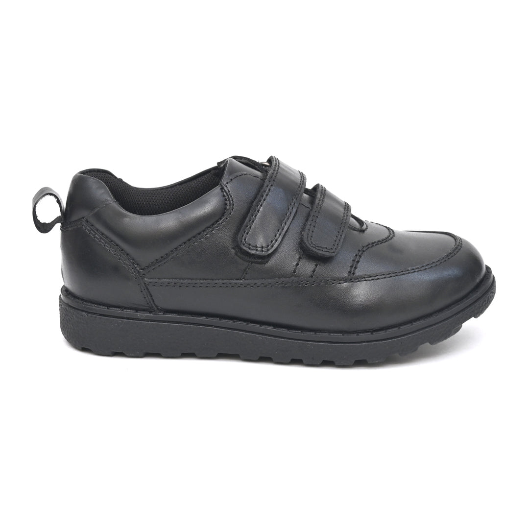 ALBERT Genuine Leather Black Dual Size technology School Shoes