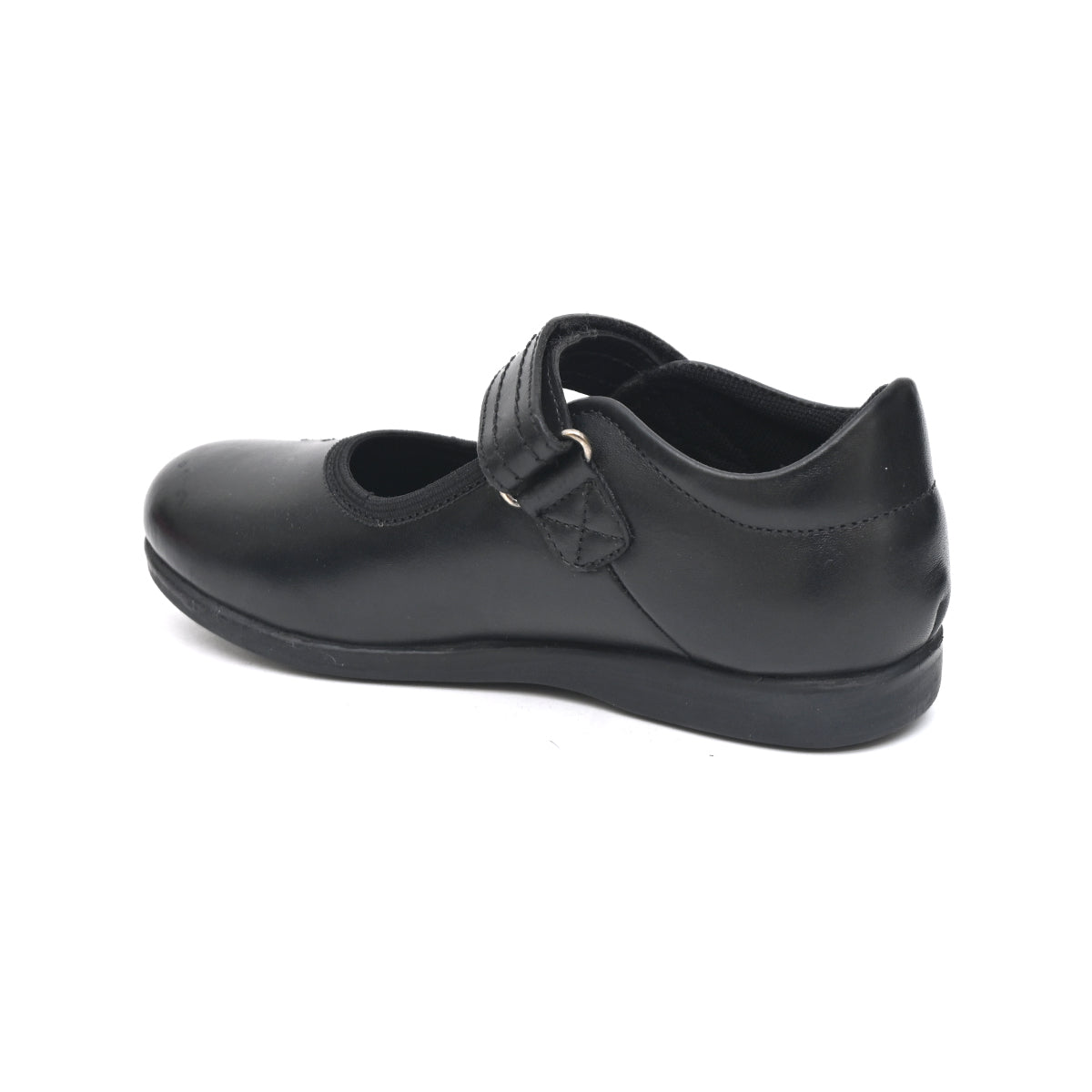 DOLLY Genuine Leather Black Dual Size technology School Shoes