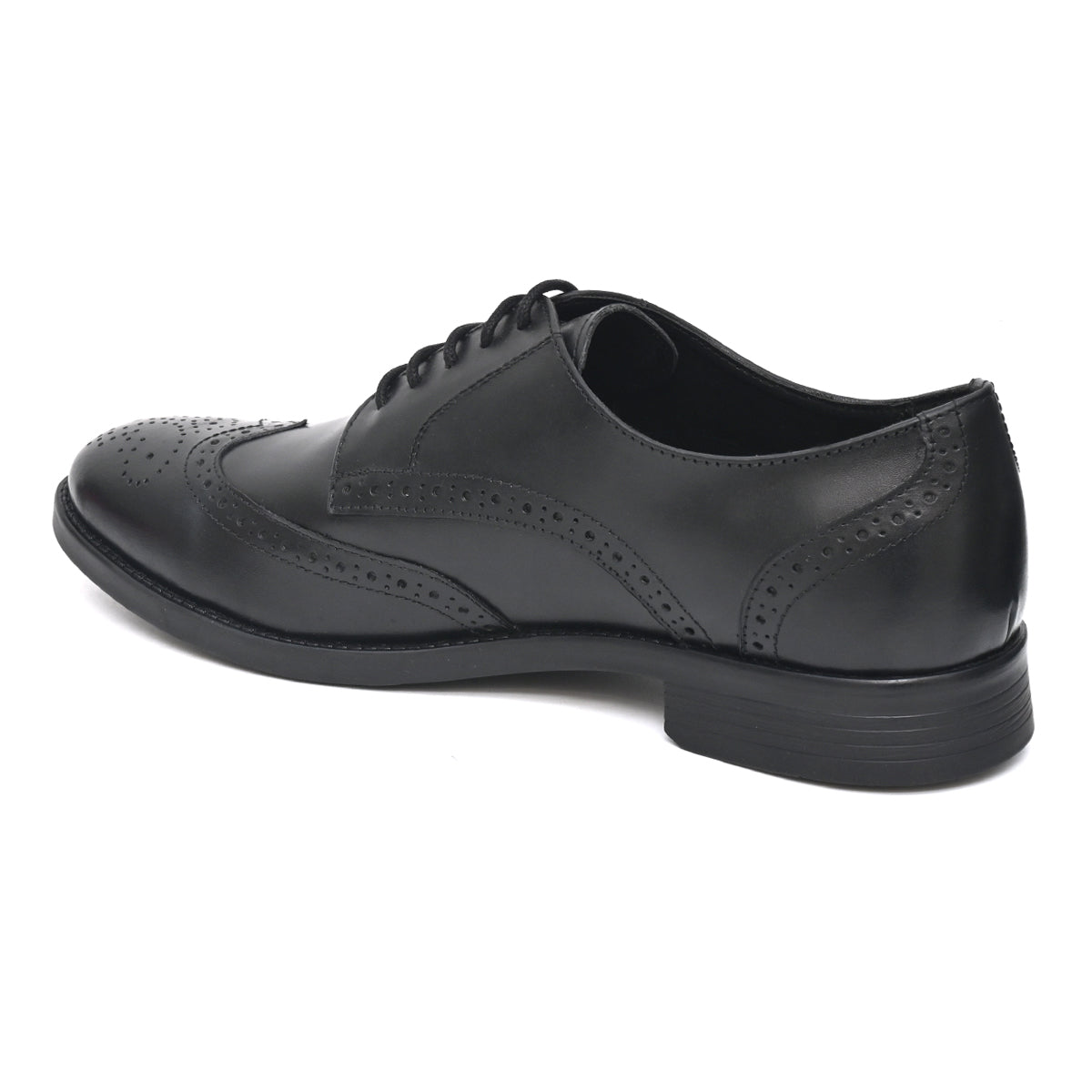 NEEL Genuine Leather Black Shoes for Men