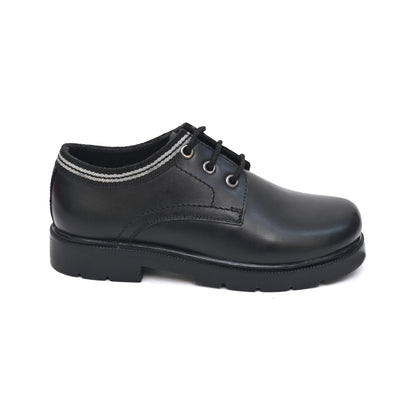 HARRY Genuine Leather Black Dual Size technology School Shoes for Boys