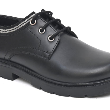 LUNA Genuine Leather Black Dual Size technology School Shoes