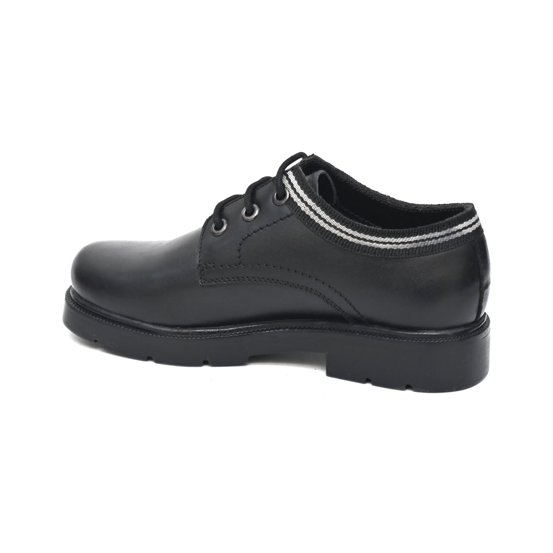LUNA Genuine Leather Black Dual Size technology School Shoes