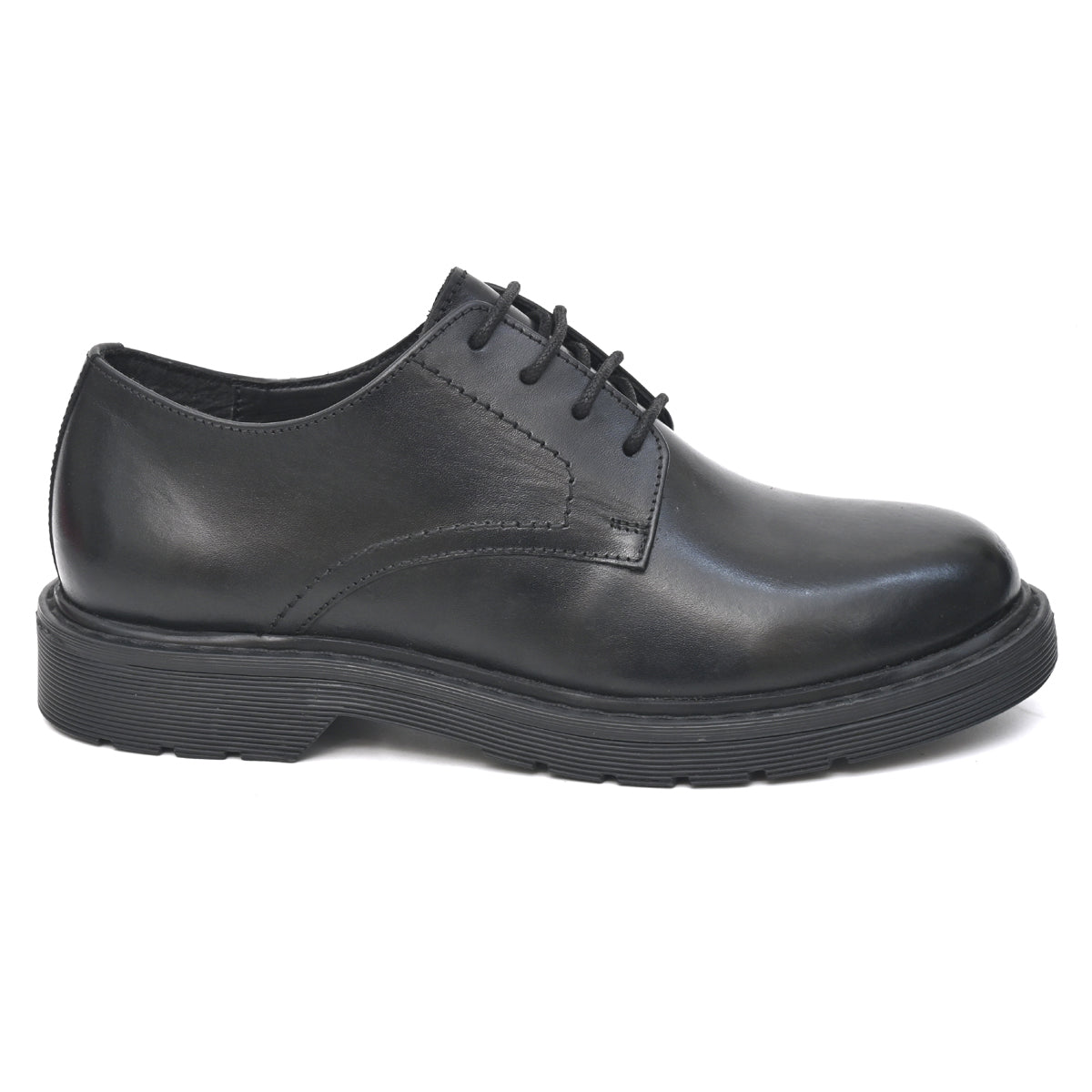 LEO Genuine Leather Black Shoes For Mens