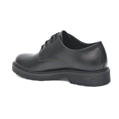 LEO Genuine Leather Black Shoes For Mens