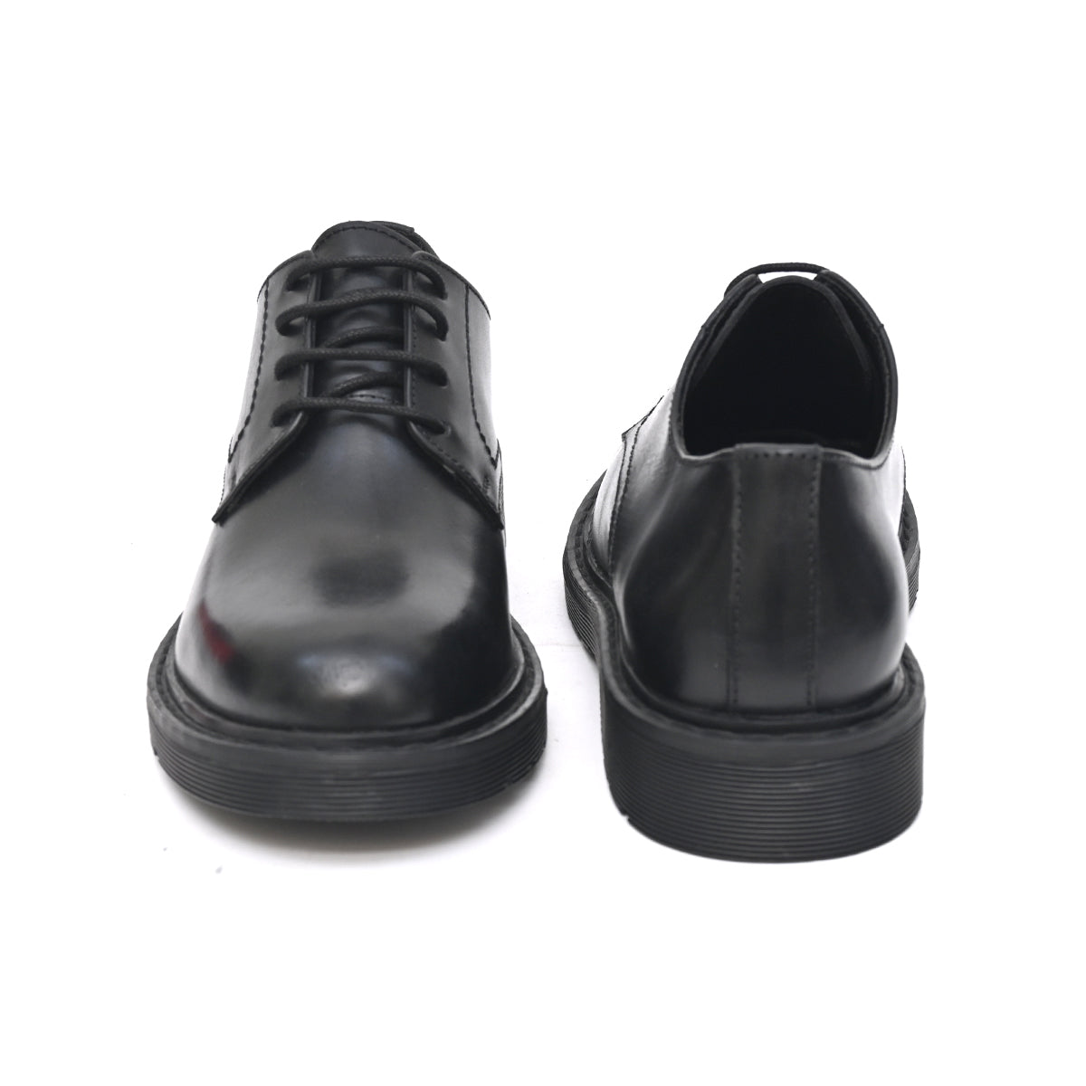 LEO Genuine Leather Black Shoes For Mens