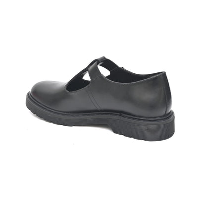 LUNA Genuine Leather Black Dual Size technology School Shoes