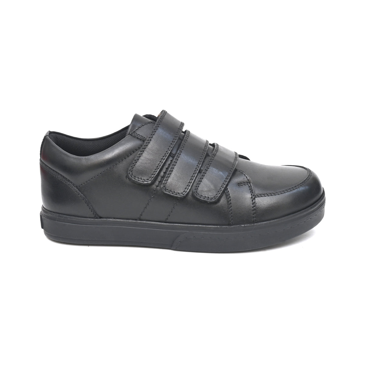 GEORGE Genuine Leather Black Dual Size technology School Shoes