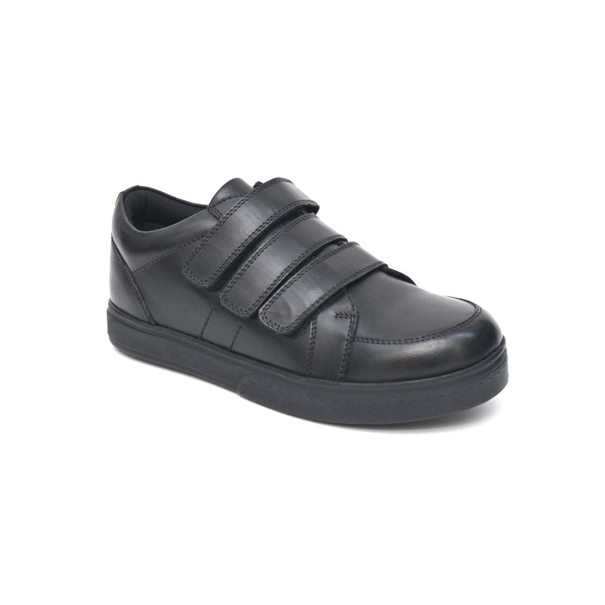 GEORGE Genuine Leather Black Dual Size technology School Shoes