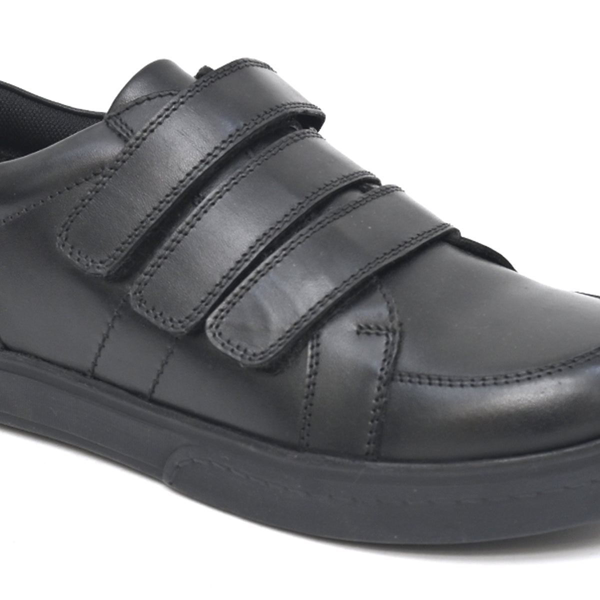 GEORGE Genuine Leather Black Dual Size technology School Shoes