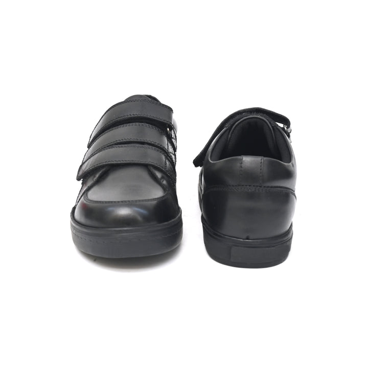 GEORGE Genuine Leather Black Dual Size technology School Shoes