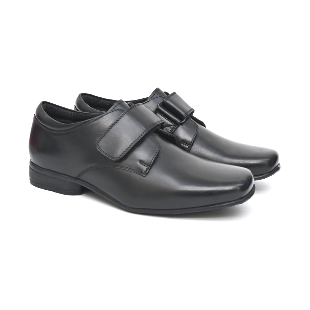 JOHN Genuine Leather Black Dual Size technology School Shoes