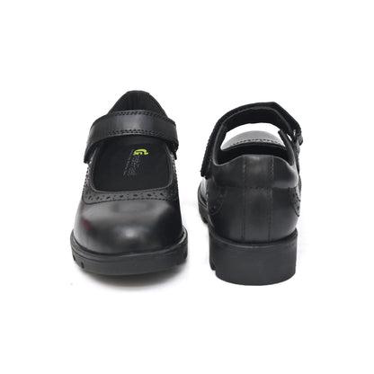 BELLA Genuine Leather Black Dual Size technology School Shoes