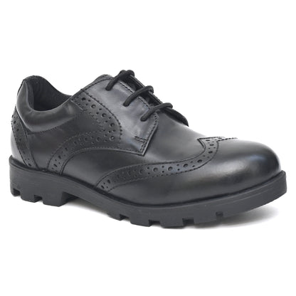 BEN Genuine Leather Black Dual Size technology School Shoes