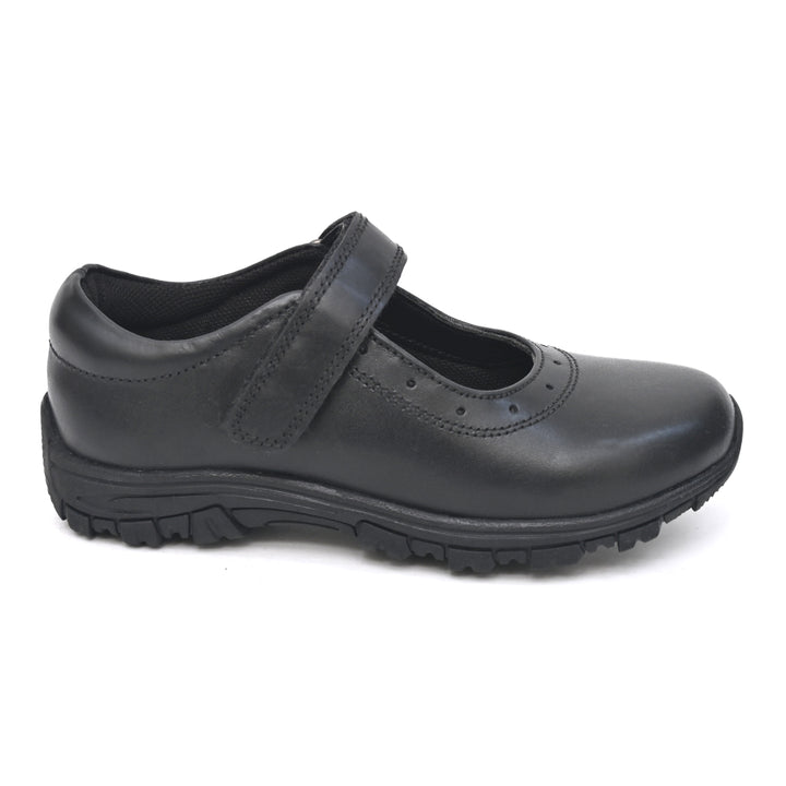 CLARA Genuine Leather Black Dual Size technology School Shoes