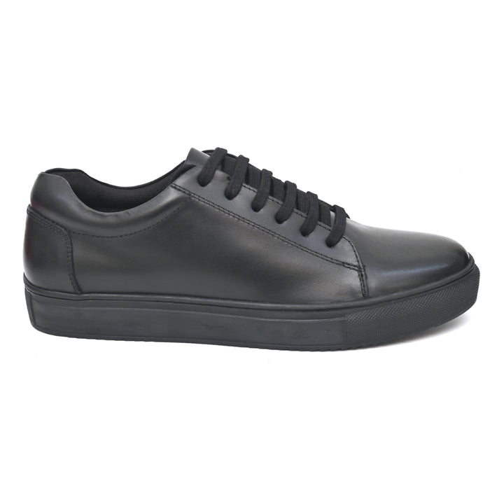 MIKE Genuine Leather Black Shoes for Men