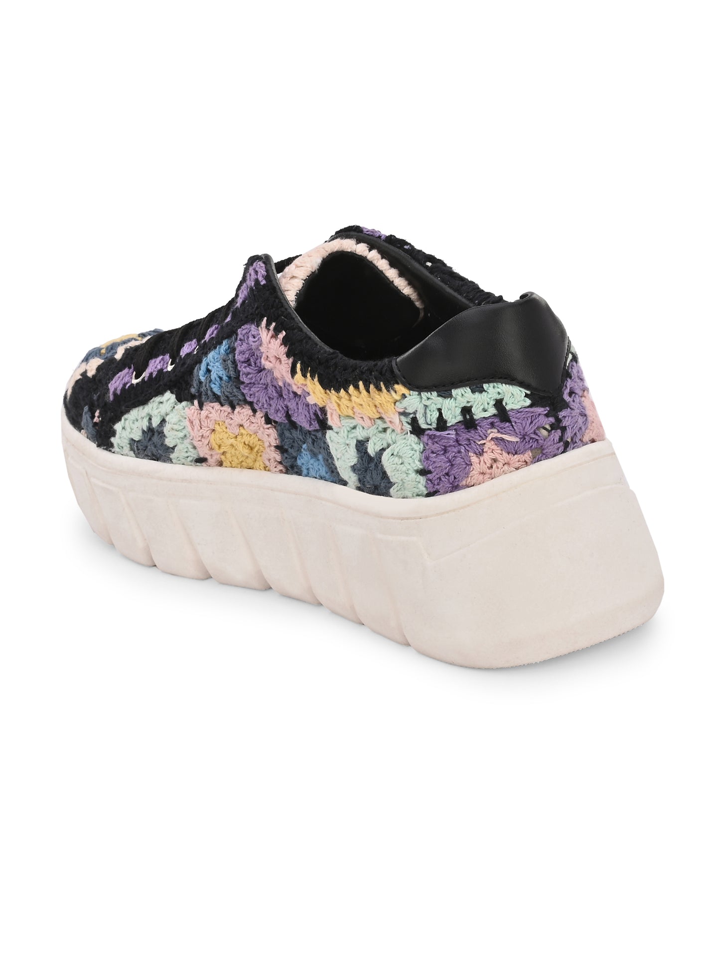 Women's Austria Purple Crochet Sneakers