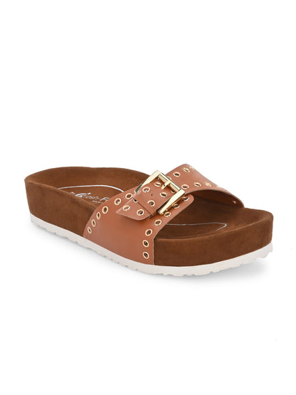 Mia Tan Orthopedic Sliders For Women