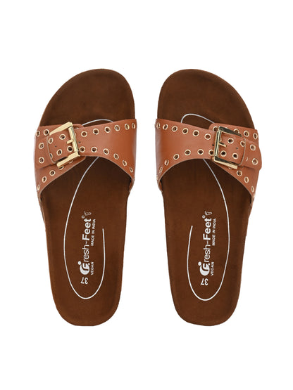 Mia Tan Orthopedic Sliders For Women