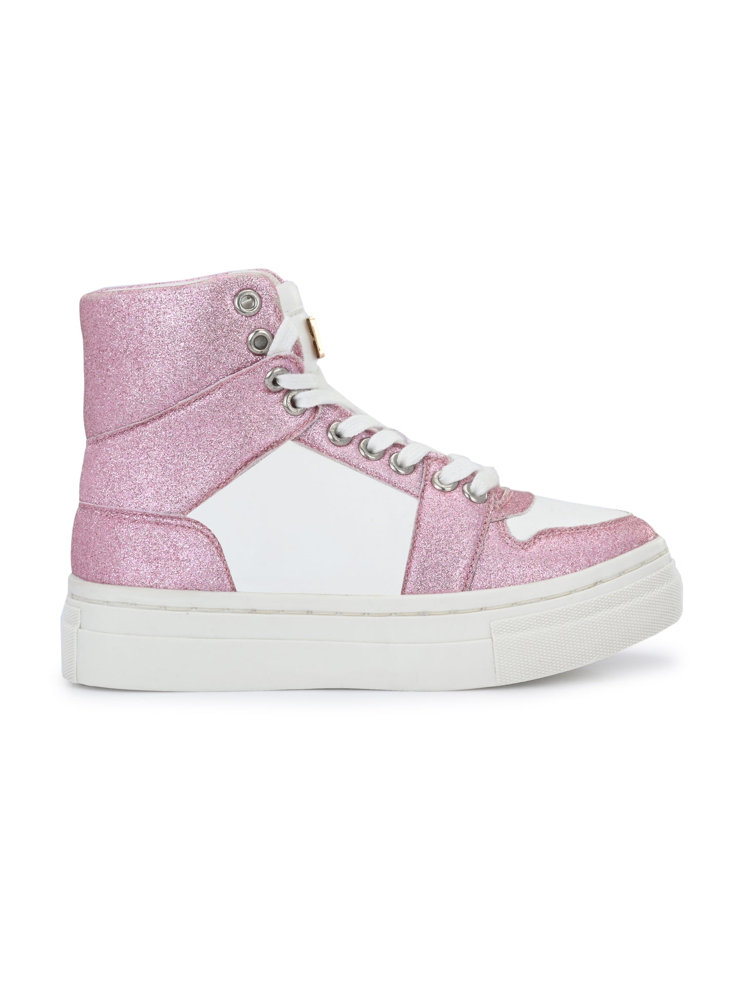 Nick Pink White Shoes for Kids