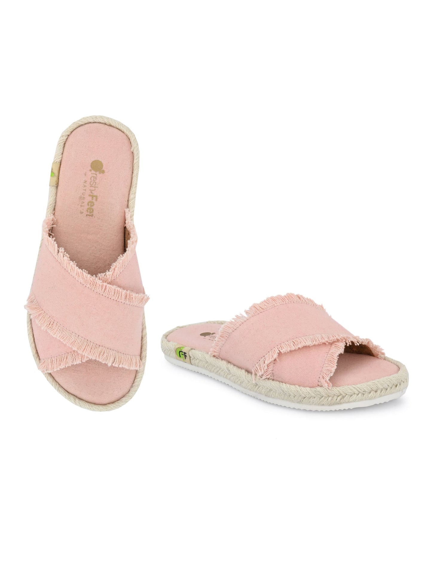 Mithali Baby Pink Yoga Mat Sandals for Women