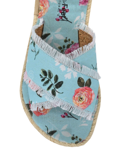 Mithali Floral Print Yoga Mat Sandals for Women