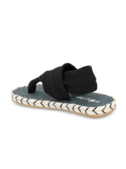 Cinderella Black Yoga Mat Sandals for Women