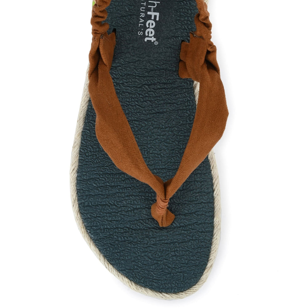 Buy Fresh Feet Yoga Mat Flat Sandals For Women Size 3 Tan at