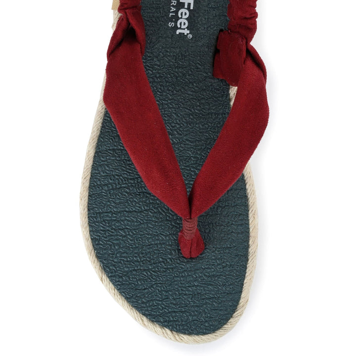 Alexa Burgundy Yoga Mat Sandals for Women