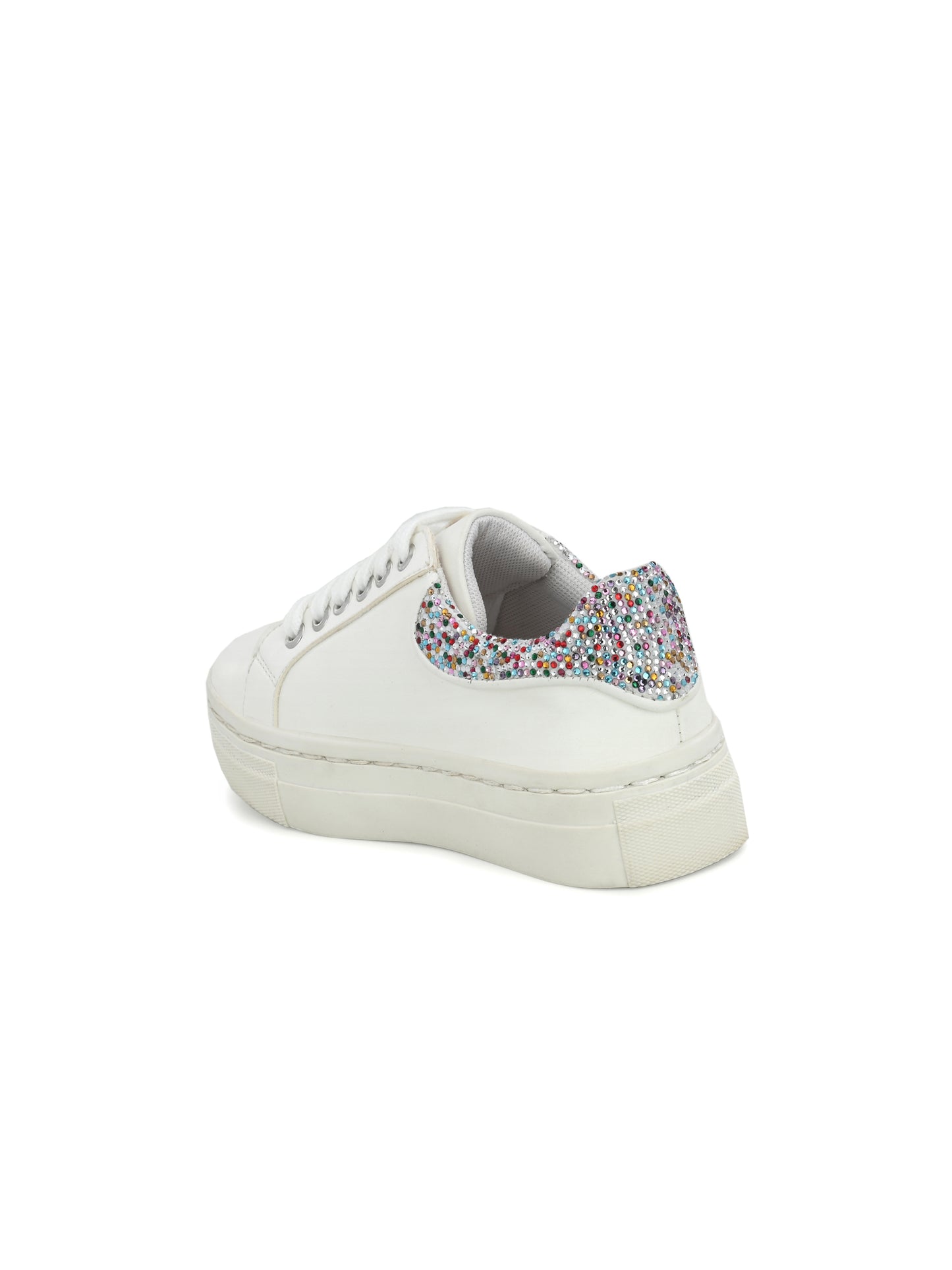 Alya White Dual Size technology Shoes for Kids