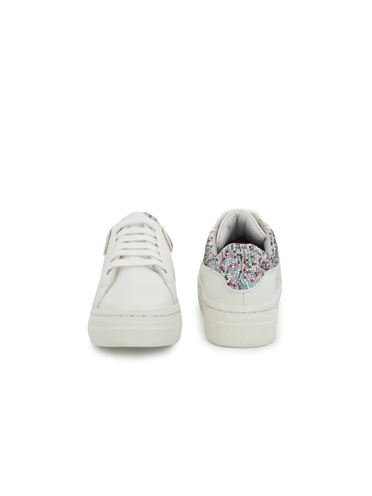 Alya White Dual Size technology Shoes for Kids