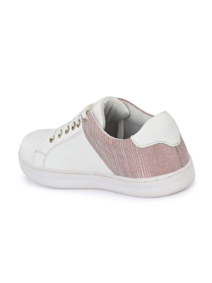 Camila White Pink Sneakers for Kids