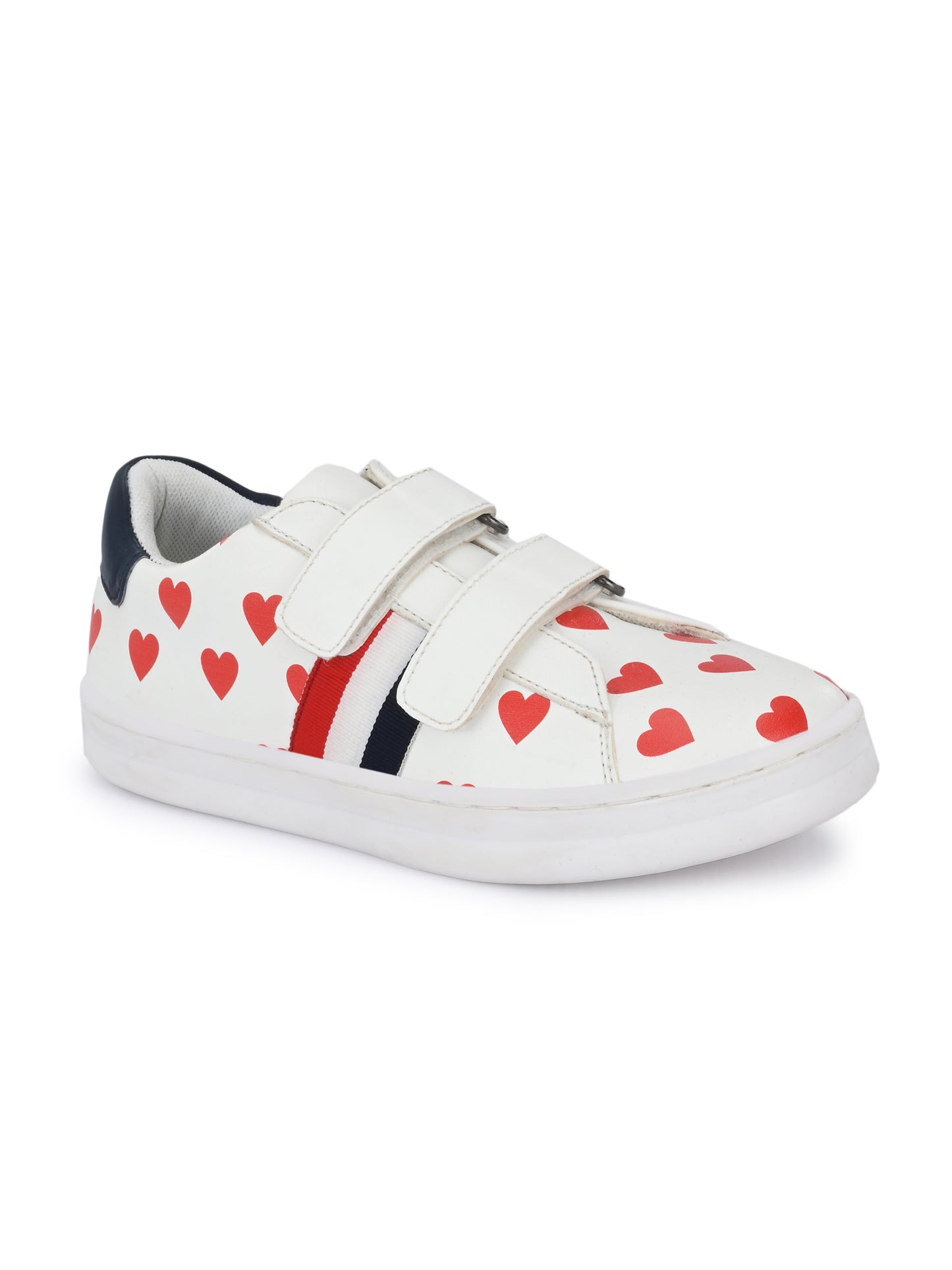 Charlotte White Dual Size Technology Sneakers for Kids