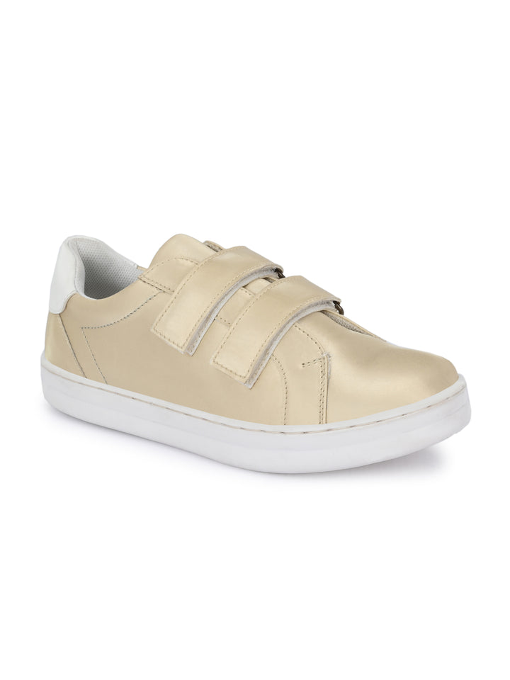 Chloe Gold Dual Size Technology Sneakers for Kids