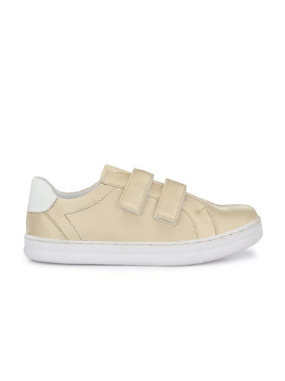 Chloe Gold Dual Size Technology Sneakers for Kids