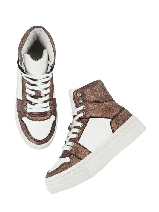 Nick Copper White Shoes for Kids